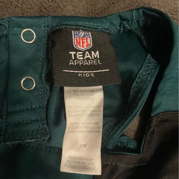 Eagles Kids Teal and Black Cheer Dress and Bloomers (24 months) - Picture 5 of 5